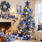 CroBlissful 118 Pcs Christmas Tree Ornaments  , Berries Stems for Xmas Trees Holiday Decor(Gold)