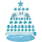 72 Pieces Christmas  Star Sequin Tree Skirts for Home Wreaths Holiday Party Favors