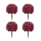 4 Ft Artificial Cedar Topiary Trees 2 Pack, UV Resistant Potted Faux Cypress Shrubs with Extra