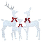 3-Piece 2D Lighted Christmas Deer Family Set - Large Outdoor Yard Reindeer Holiday