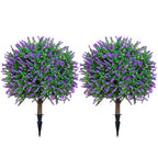 4 Ft Artificial Cedar Topiary Trees 2 Pack, UV Resistant Potted Faux Cypress Shrubs with Extra