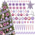 CroBlissful 118 Pcs Christmas Tree Ornaments  , Berries Stems for Xmas Trees Holiday Decor(Gold)