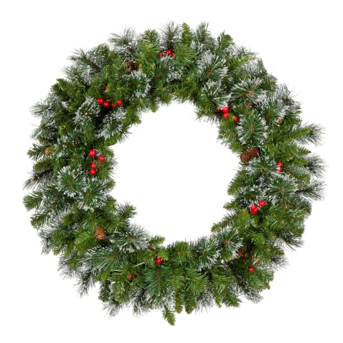 National Tree Company 24in Pre-Lit Crestwood Spruce Christmas Wreath