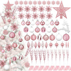 CroBlissful 118 Pcs Christmas Tree Ornaments  , Berries Stems for Xmas Trees Holiday Decor(Gold)