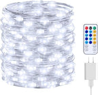 Fairy Lights with Remote, 66 Feet 200 Led Firefly String Lights Plug in for   Christmas Tree Wreath Craft Wedding Party Indoor Outdoor Decoration, Warm White