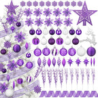 CroBlissful 118 Pcs Christmas Tree Ornaments  , Berries Stems for Xmas Trees Holiday Decor(Gold)