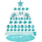 72 Pieces Christmas  Star Sequin Tree Skirts for Home Wreaths Holiday Party Favors