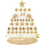 72 Pieces Christmas  Star Sequin Tree Skirts for Home Wreaths Holiday Party Favors