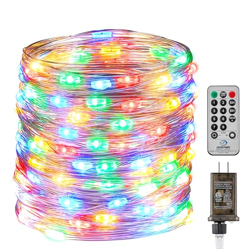 Fairy Lights with Remote, 66 Feet 200 Led Firefly String Lights Plug in for   Christmas Tree Wreath Craft Wedding Party Indoor Outdoor Decoration, Warm White