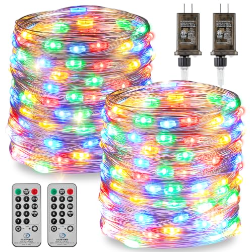 Fairy Lights with Remote, 66 Feet 200 Led Firefly String Lights Plug in for   Christmas Tree Wreath Craft Wedding Party Indoor Outdoor Decoration, Warm White
