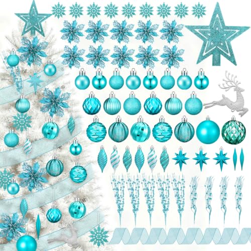 CroBlissful 118 Pcs Christmas Tree Ornaments  , Berries Stems for Xmas Trees Holiday Decor(Gold)