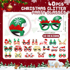 Giegxin 80 Pcs Christmas Headbands Eyeglasses Bulk for Adults