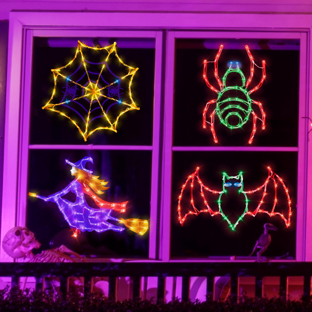 Halloween Decorations - 16" Halloween Window Silhouette Lights