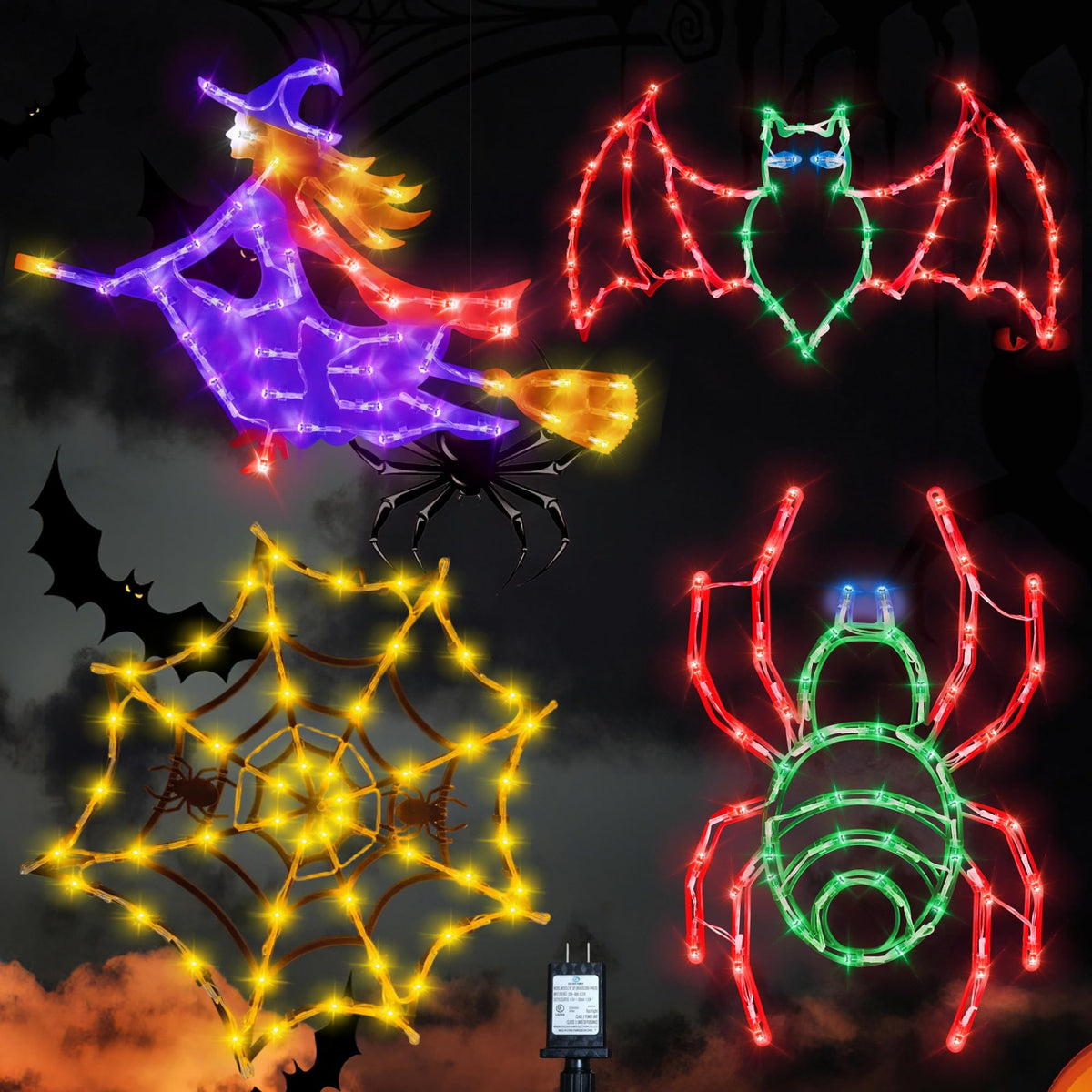 Halloween Decorations - 16" Halloween Window Silhouette Lights