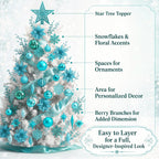 CroBlissful 118 Pcs Christmas Tree Ornaments  , Berries Stems for Xmas Trees Holiday Decor(Gold)