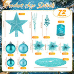 72 Pieces Christmas  Star Sequin Tree Skirts for Home Wreaths Holiday Party Favors