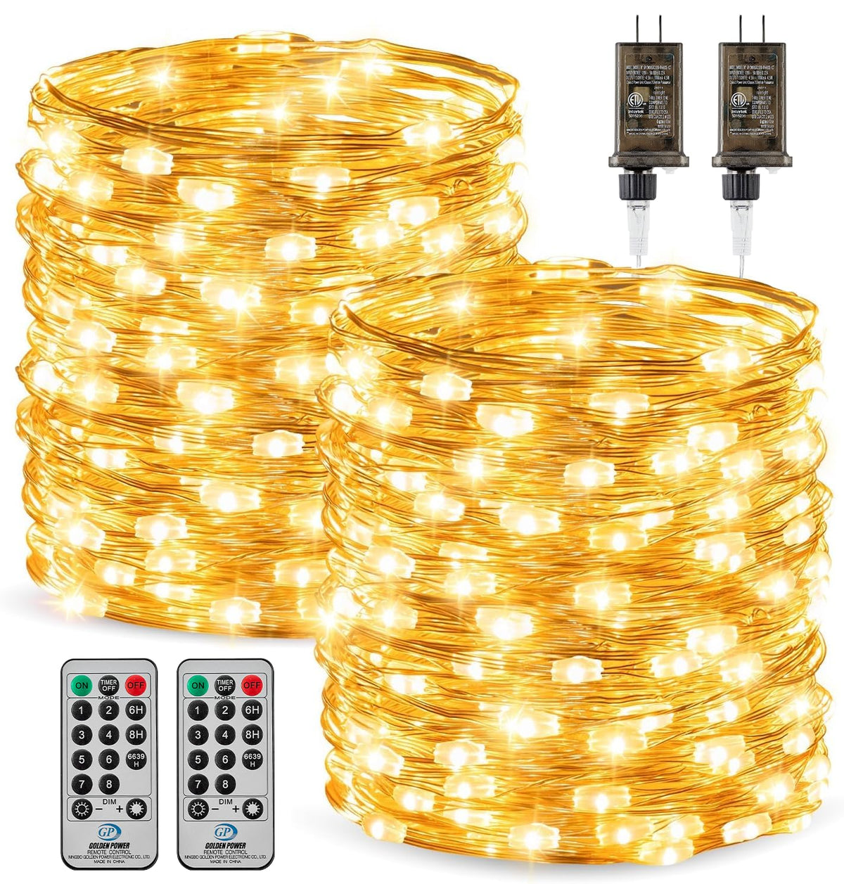 Fairy Lights with Remote, 66 Feet 200 Led Firefly String Lights Plug in for   Christmas Tree Wreath Craft Wedding Party Indoor Outdoor Decoration, Warm White