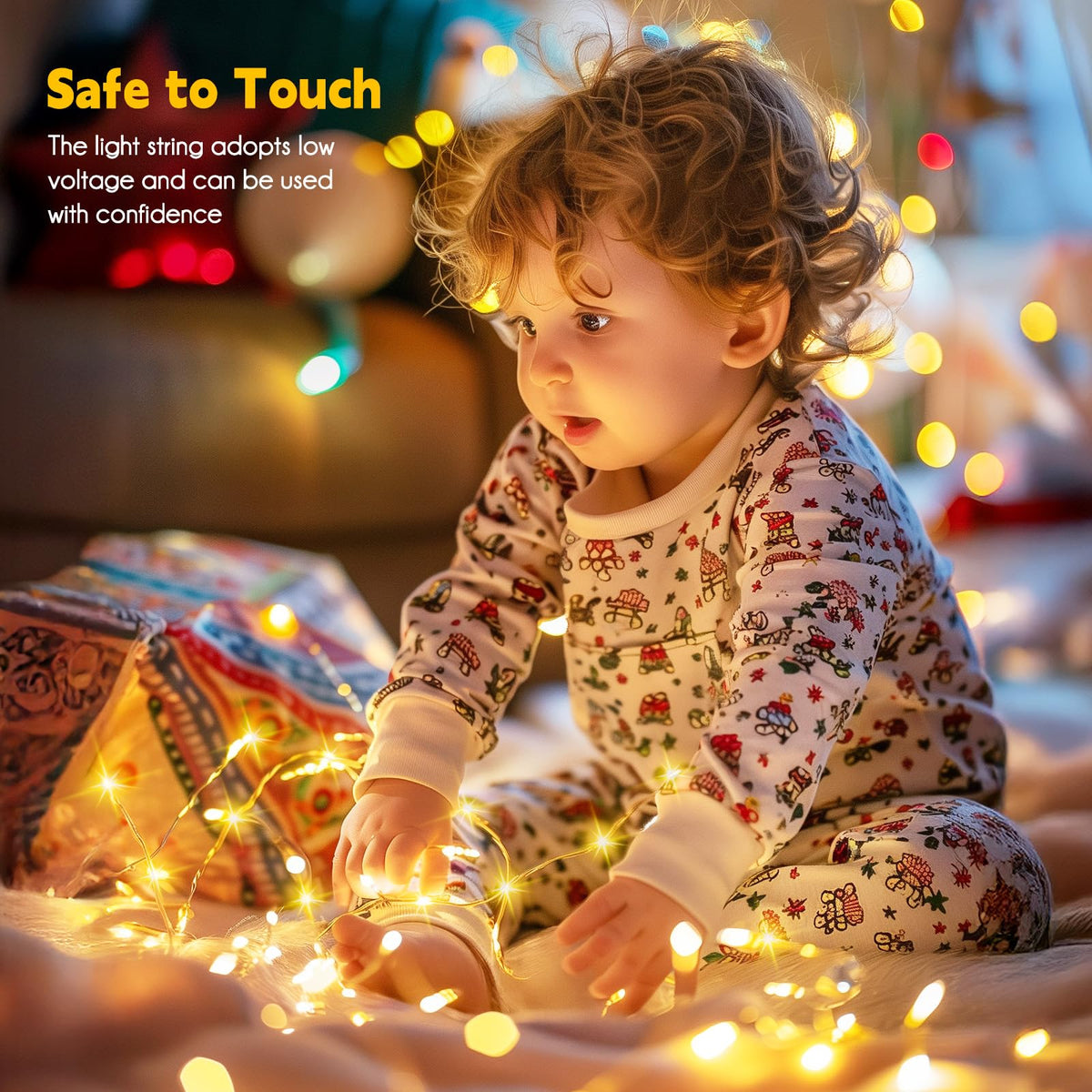 Fairy Lights with Remote, 66 Feet 200 Led Firefly String Lights Plug in for   Christmas Tree Wreath Craft Wedding Party Indoor Outdoor Decoration, Warm White