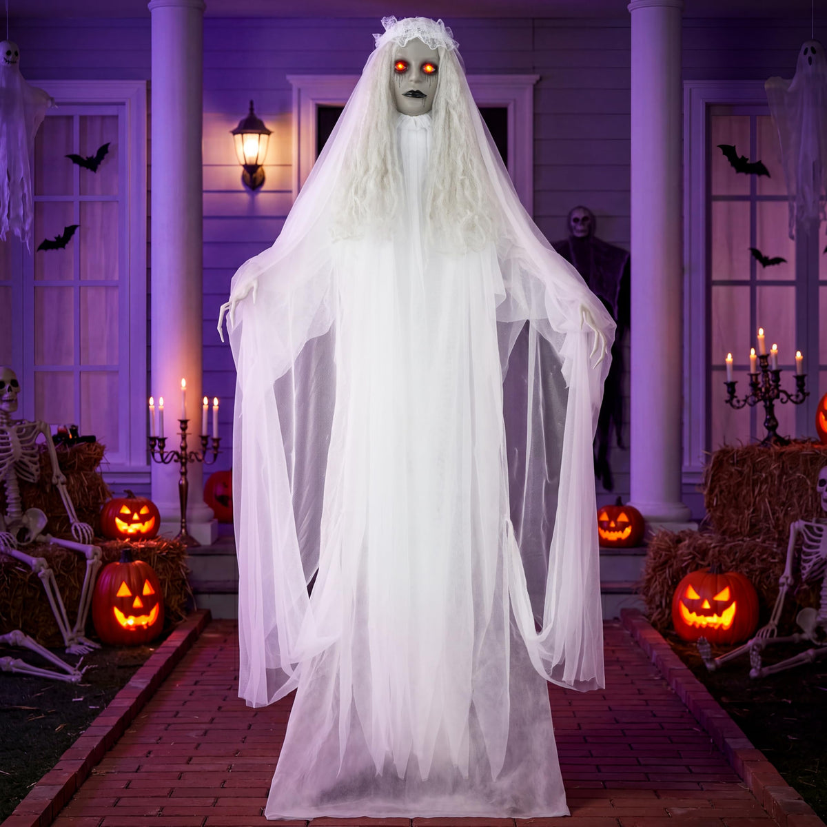 Life Size Halloween Animatronic Grim Reaper with Sound