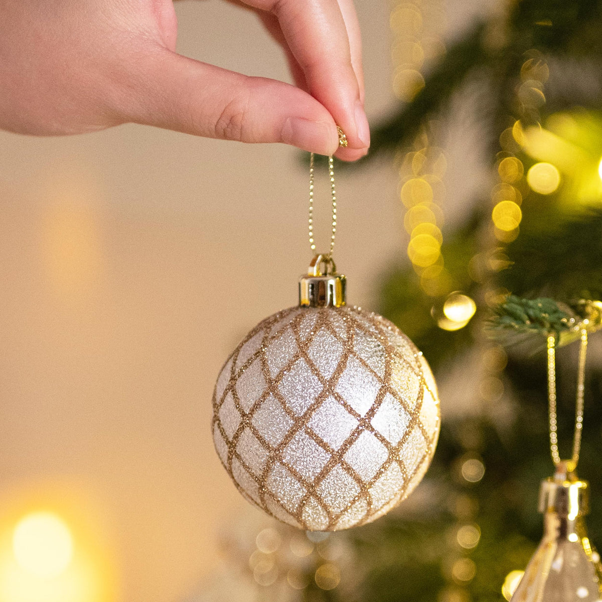 100ct Christmas Tree Decorations Ball Ornaments Set Medium Navy Blue and Silver Shatterproof Christmas Decorations Set, Winter Wonderland Hanging Ornaments for Xmas Holiday Decor