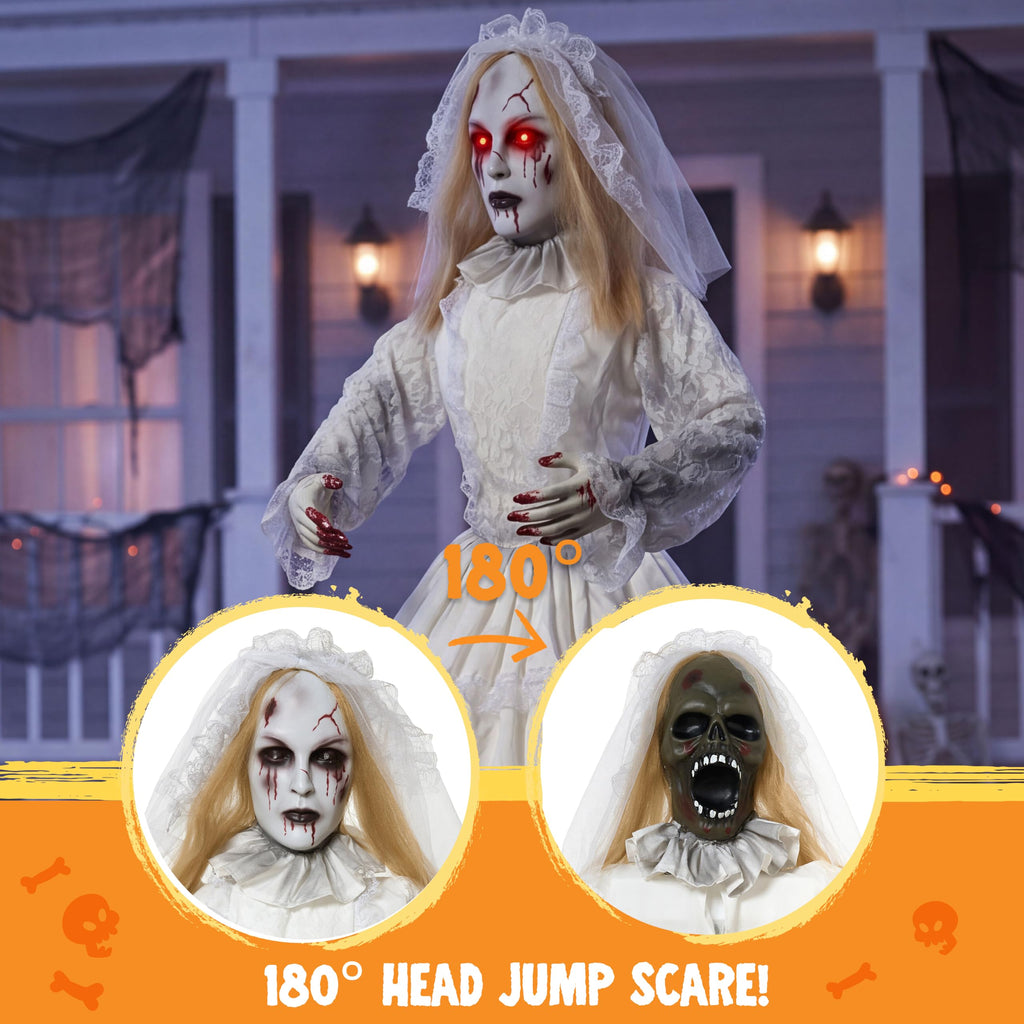 Life Size Halloween Animatronic Grim Reaper with Sound