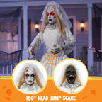 Life Size Halloween Animatronic Grim Reaper with Sound