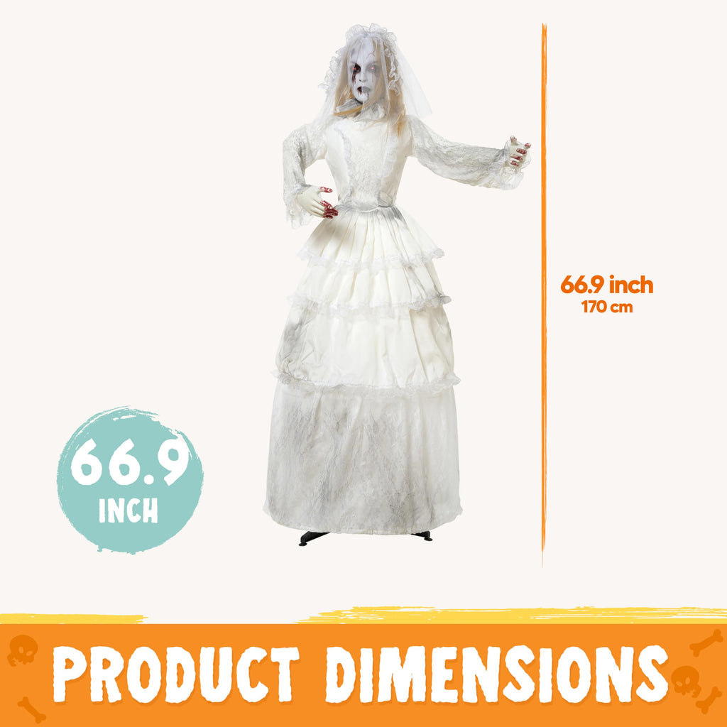 Life Size Halloween Animatronic Grim Reaper with Sound
