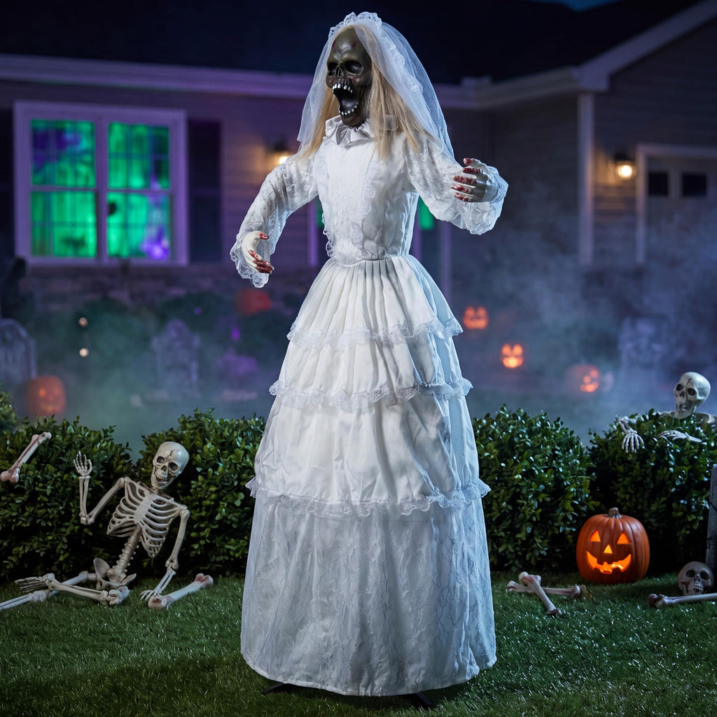 Life Size Halloween Animatronic Grim Reaper with Sound
