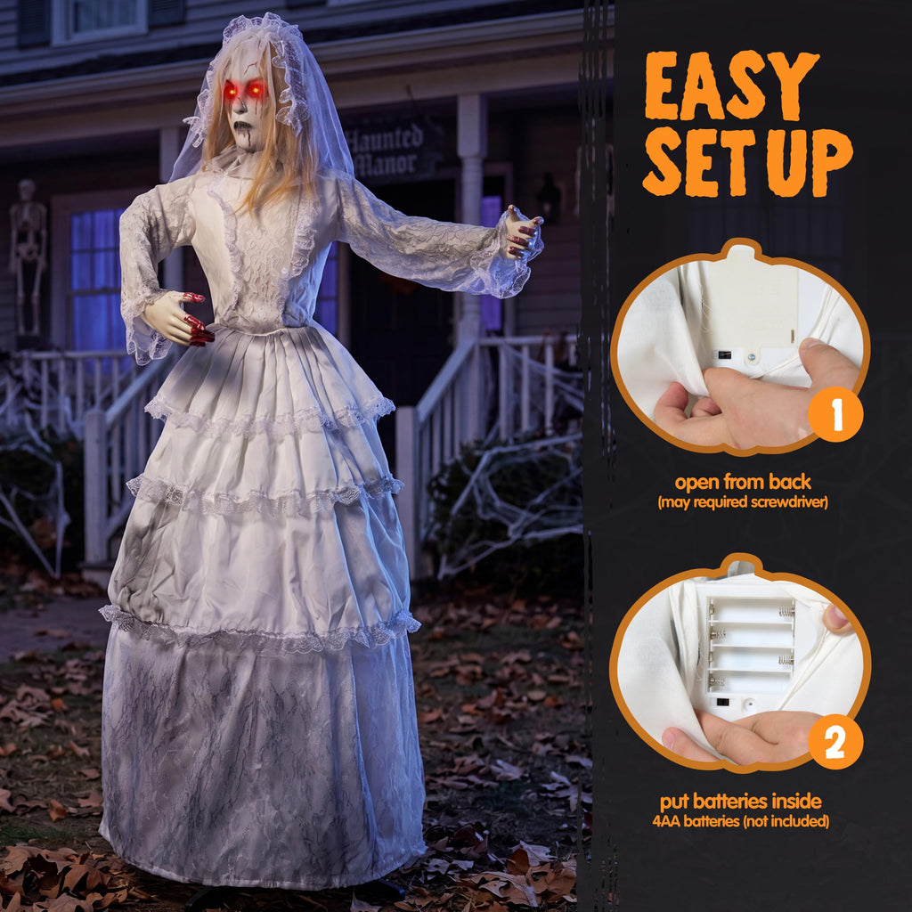 Life Size Halloween Animatronic Grim Reaper with Sound
