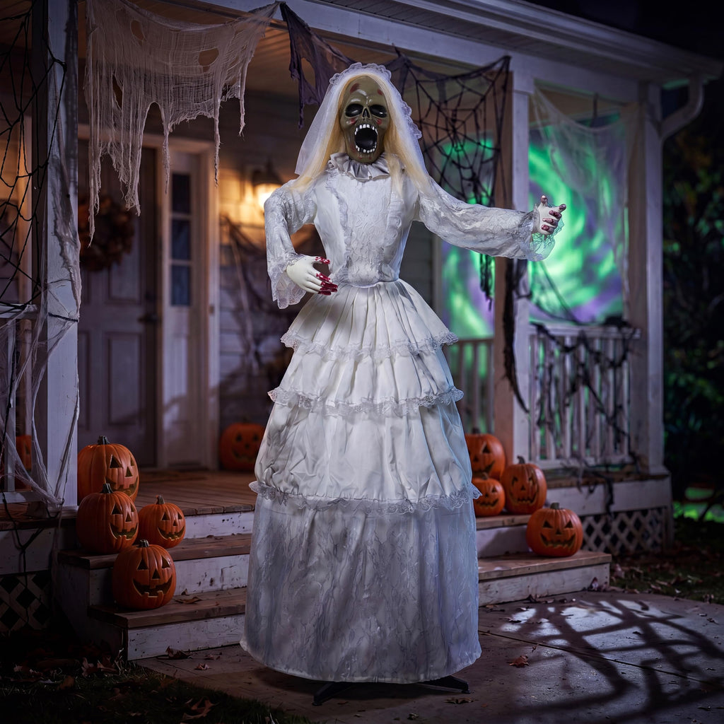 Life Size Halloween Animatronic Grim Reaper with Sound