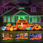 10FT Halloween Inflatable Pumpkin Ghost Combo with LED