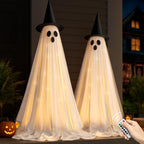 2 Pack 5.5FT Halloween Hanging Ghosts, Remote & Time
