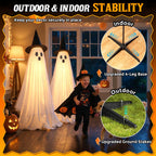 2 Pack 5.5FT Halloween Hanging Ghosts, Remote & Time